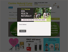 Tablet Screenshot of caninenaturalcures.co.uk